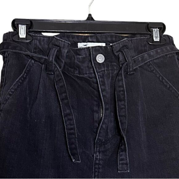 Hollister Black Denim Ultra High-Rise Skirt With Belt Size 1 ▪️ - Picture 6 of 8